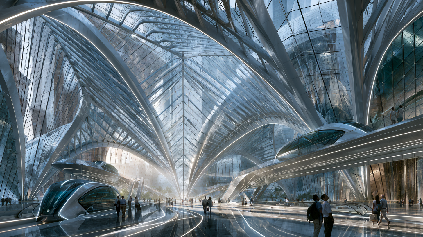 Atrium — architectural visualization of corporate interior